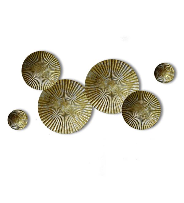Beautiful Wrought Iron Abstract Wall Art In Gold